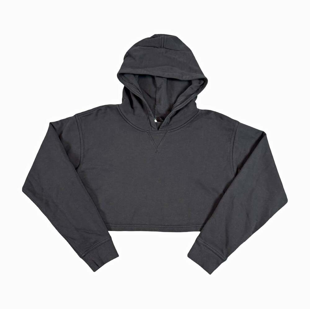 lululemon Women’s Black Solid Pullover Fleece Hoodie Logo Long Sleeve Size 10